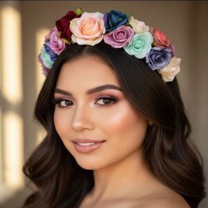Stunning Handmade Colorful pastel Flower Crown